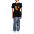 thumbnail image 4 of CafePress - Fishing Cartoon Dog Women's Dark Pajamas - Women's Short Sleeve Print T-Shirt and Pants Dark Cotton Pajama Set, 4 of 7