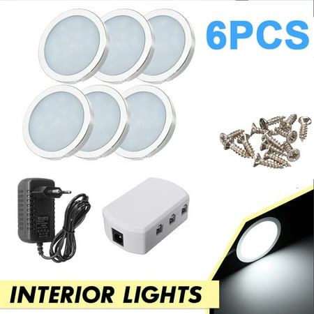 

6PCS 12V Interior LED Spot Lights Reading Light for Car Truck Cabinet Camper Van Caravan Motorhome light