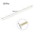 thumbnail image 2 of Uxcell Brass Rod,Brass Solid Round Rod 1.5mm Diameter 305mm Length Lathe Bar Stock for RC Model DIY Craft 20pcs, 2 of 4