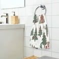 thumbnail image 3 of Yayeee 100% Cotton Hand Towels for Bathroom 16" x 28" Soft Absorbent Kitchen Towel, Brown Christmas House, 3 of 7