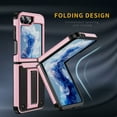thumbnail image 3 of Dteck for Samsung Galaxy Z Flip 6 Case with Hinge Protection, Full Body Military Drop Shockproof Rugged Case with Screen Protector for Samsung Galaxy Z Flip6 with Kickstand, Rose, 3 of 8