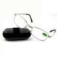 thumbnail image 1 of Grado de cristal Estándar Tableta de resina de alta definición Bolsa con cremallera portátil Espejo plegable para presbicia con doble luz Caja de cuero de calidad Espejo plegable, 1 of 5