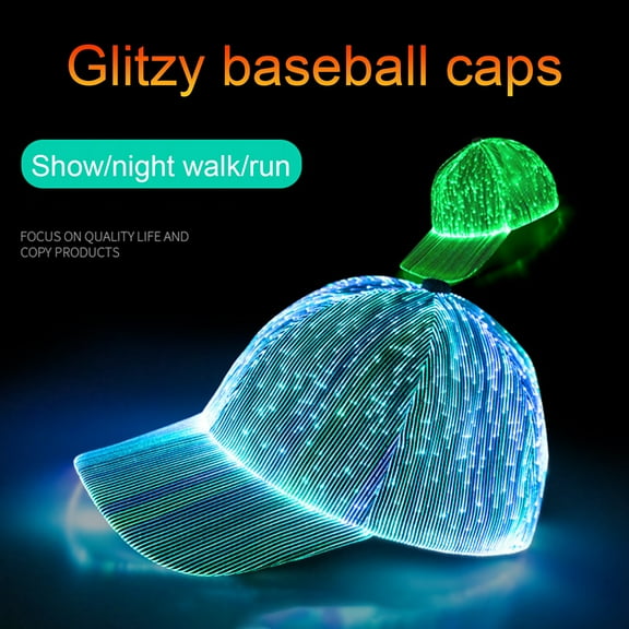 Dserhfy LED Hat Light Up Baseball Cap Flash Glow Hat USB Rechargeable Hip-Hop Luminous Hat Halloween Flashing Cap for Party Disco Bar