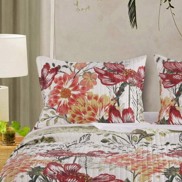Barefoot Bungalow Meadow - Funda de almohada estándar, multicolor