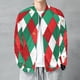 thumbnail image 2 of Abrigo navideño para hombre, estampado 3D, ropa informal, manga corta, cuello redondo, cremallera, camisa, 2 of 4