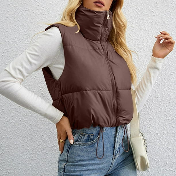 Chaquetas y abrigos casuales sin mangas y sin capucha para mujer, abrigos de color liso a la moda, chaquetas casuales sin mangas y con capucha, top de poliéster para mujer