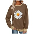 thumbnail image 2 of Women's Plus Size Casual Printed Sweatshirts with Crewneck and Long Sleeve, 2 of 6