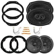 2x JBL Stage3 968MF 6x9" 640W Max Power 3-Way Car Audio Speakers w/Adapters, 2x JBL Stage3 68CF 6.5" 760 Watt Max 2-Way Component Automotive Speakers w/Adapters, 2x Speaker Connector, Pry Tool Set