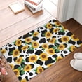 thumbnail image 4 of Balery Cute Cow Print Sunflower C Felpudo de franela, resistente a las manchas y a la decoloración, para uso interior y exterior, fácil de limpiar, 40 x 60 cm, 4 of 7