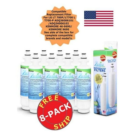 

Zuma Filters™ Brand Refrigerator Water and Ice Filter compatible with LG® ADQ36006102S (8 Pack) OPFL3-RF300