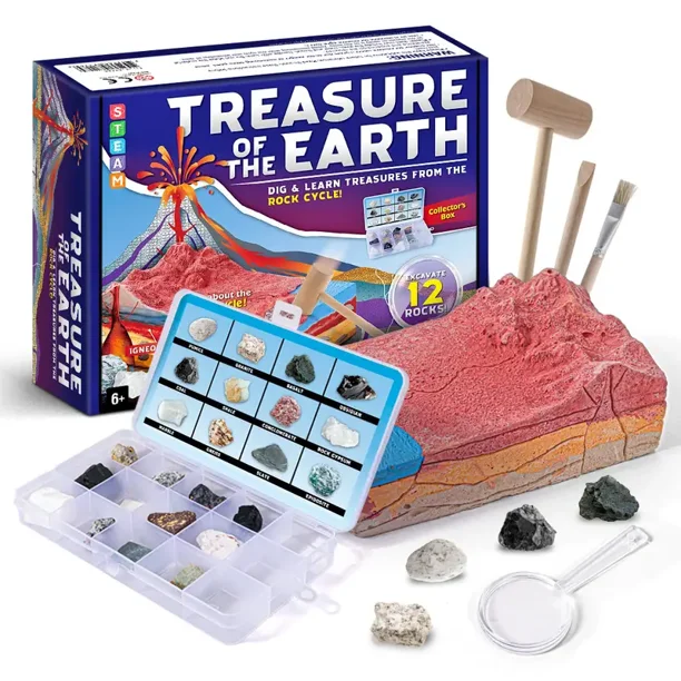 Lithospheric Treasure Excavation, Detective Educational Toys For Children DigNoSize Gao Jinjia unisex