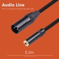 thumbnail image 2 of Adaptador TRS de 3,5 mm hembra a XLR macho de 3 pines para cable convertidor de cañón (0,3 m) WDOplteas  Para estrenar, 2 of 9