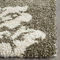 thumbnail image 4 of SAFAVIEH Florida Merrick Floral Shag Runner Rug, Smoke/Beige, 2'3" x 9', 4 of 8