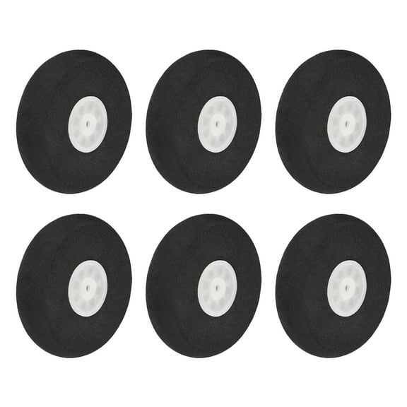 Unique Bargains RC Airplane Wheels RC Airplane Aircraft Sponge Wheels 1.57 inch x 0.07 inch 6PCS