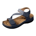 thumbnail image 2 of Domuza Womens Wedge Sandals, Adjustable Strap Open Toe Casual Comfort Sandals, Lightweight Non-Slip Summer Walking Shoes Blue 8（EU-40）, 2 of 4