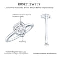 thumbnail image 5 of Heart Shape Lab Grown Diamond Promise Ring for Women (Half Carat, EF-VS Quality), 10K White Gold, US 11.50, 5 of 8