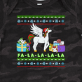 thumbnail image 4 of Inktastic Christmas Festive Unicorns Fa-La-La-La-La Boys or Girls Baby Bodysuit, 4 of 5