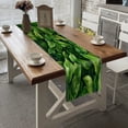 thumbnail image 4 of BaHomeck Table Runner 13*72 In,Set Of 1 Lush Green Leaves Symbolizing Growth And Vitality High Density Cotton Linens Machine Washable Table Runner For Kitchen Dining Table Coffee Table Decor, 4 of 4