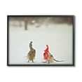 thumbnail image 2 of Stupell Industries Birds In Scarves Winter Snow Animals & Insects Photography White Framed Art Print Wall Art, 2 of 5