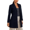thumbnail image 4 of INSPIRE CHIC Women's Notched Lapel Outerwear Winter Coat XL Deep Blue, 4 of 6