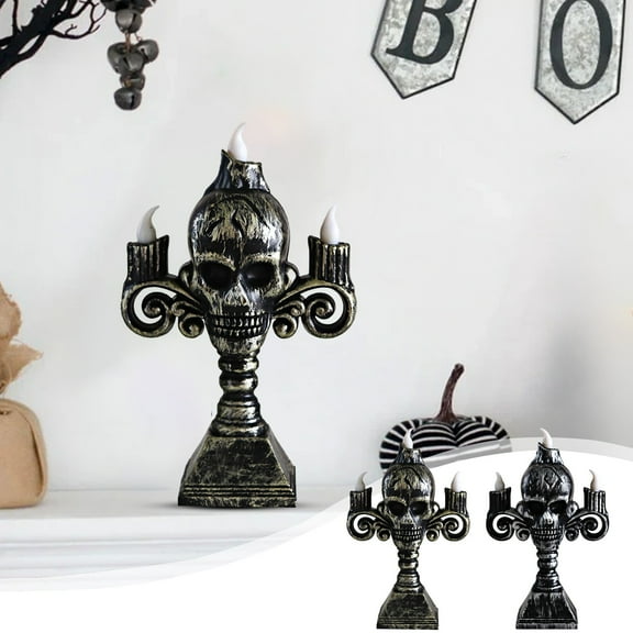 Halloween Decorations Indoor LED Candles Lights Flameless Candles Battery Operated Skull Halloween Candles Lamp Halloween Skull Ghost Mask Lantern for Indoor Outdoor Home Decorations