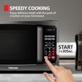 thumbnail image 5 of Horno microondas pequeño TOSHIBA ML-EM09PA(BS) con 6 menús automáticos, función de silencio y bloqueo para niños, iluminación LED, ideal para apartamentos, 0.9 pies cúbicos, plato giratorio extraíble, 5 of 5