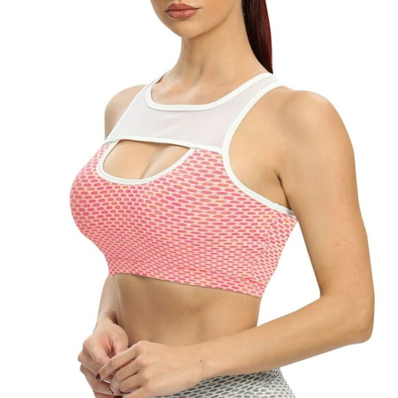 

Sports Bras for Women Exercise Fitness Running Yoga Vest Breathable Mesh Crop Tops Underwear