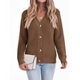 thumbnail image 2 of Fantaslook Knit Cardigan for Women Long Sleeve Open Front Sweaters Button Down Tops Casual Trendy Fall Outfits, 2 of 10