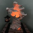 thumbnail image 4 of Halloween Con Linterna Decoración De Bruja De Resina Linterna Fantasma Escultura Para Decoración De Jardín De Halloween Noticed HA045898-01, 4 of 4