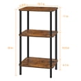 thumbnail image 2 of Oumilen Indoor Modern Lightweight Wood Rectangle End Table, Brown, 2 of 7