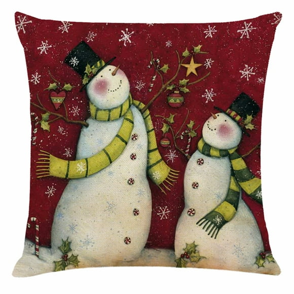 XZNGL Christmas Decor Christmas Pillow Covers Pillow Case Christmas Pattern Sofa Car Throw Cushion Cover Home Decor