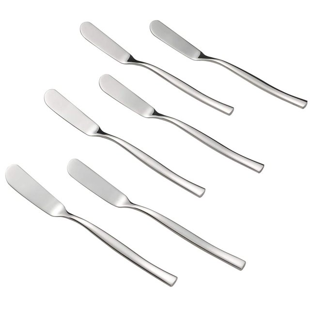 10 cuchillos para mantequilla de acero inoxidable, esparcidores de queso/mantequilla, cuchillo para mantequilla, cuchillo para mantequilla de acero inoxidable, esparcidor de queso de 6,5 pulgadas Shuxiu Wang 1327533062572