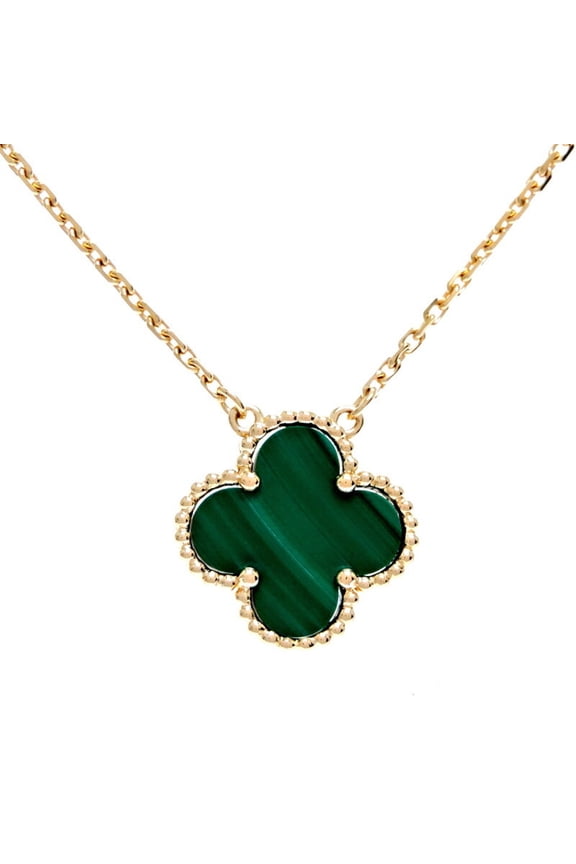 Pre-Owned Van Cleef & Arpels Alhambra Malachite Pendant Necklace for Women,... (Good)