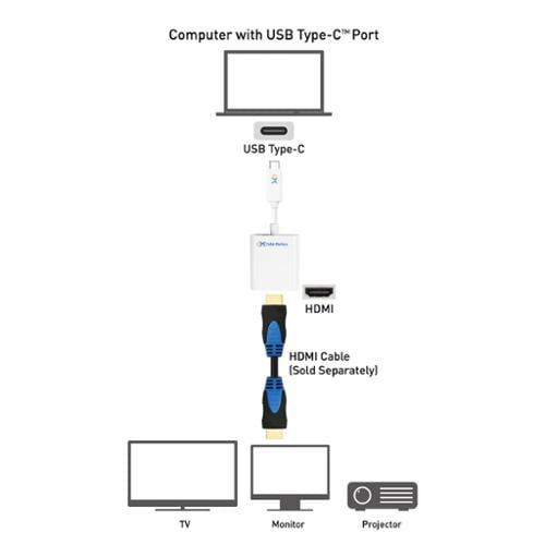 Cable Matters Adaptador USB C a HDMI (adaptador USB-C a HDMI) compatible  con carga 4K 60Hz y 60W negro - Thunderbolt 4 / USB4 / Thunderbolt 3 Puerto