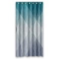 thumbnail image 1 of EREHome teal blue white pattern blocks diagonal lines Shower Curtain And Hooks For Home Decor 36x72 Inch, 1 of 1