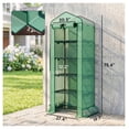 thumbnail image 3 of Mini Greenhouse 5 Tier, Portable Plant Greenhouse with PE Cover & Screen Roof, Small Indoor Outdoor Greenhouse for Plants, UV Protection, 75.6"H Green, 3 of 8