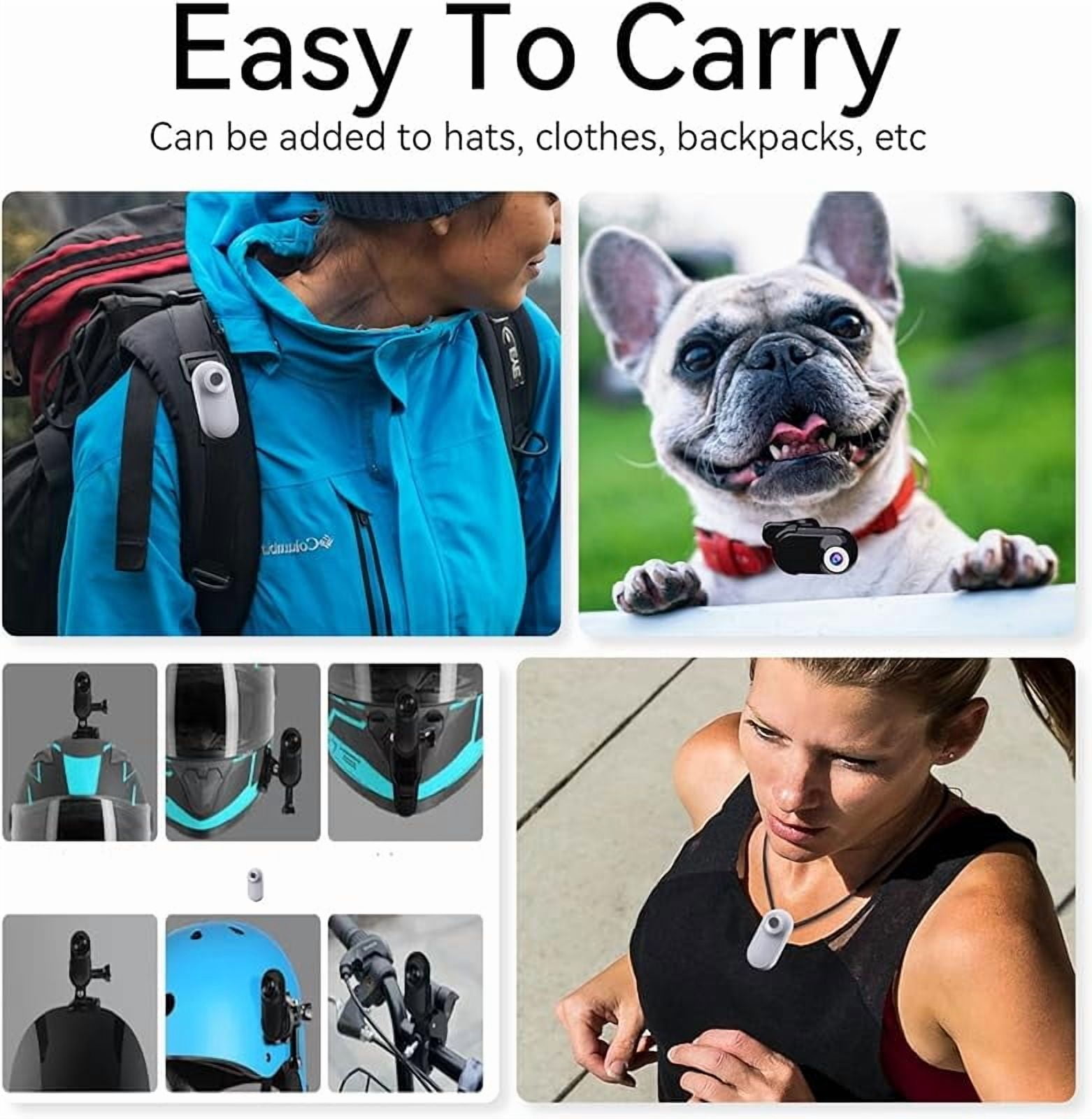 Wrongduck Mini Body Camera 1080P with 32GB Card, Portable Helmet Camera with Audio and Video Recording, Magnetic Multi-Function Action Cam for Travel, Sports, and Pets