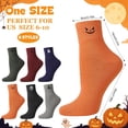 thumbnail image 3 of Halloween Embroidered Ankle Socks Novelty Socks Pumpkin Socks Trendy Socks Crew Socks Fuzzy Socks Cute Socks Graphic Socks Cotton Socks Fall Socks Cozy Socks 1 Pairs of Socks Black One Size, 3 of 8