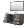 thumbnail image 7 of Wyndham Collection Wcf414160s-Qtz-Us3m58 Strada 60" Free Standing Single Basin Vanity Set, 7 of 7