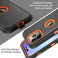 thumbnail image 5 of NIFFPD iPhone 14 Pro Max Case with Screen Protector（Anti Spy Privacy） + Belt-Clip Holster, Heavy Duty Hard Shockproof Phone Case for iPhone 14 Pro Max 6.7" Black+Orange, 5 of 8