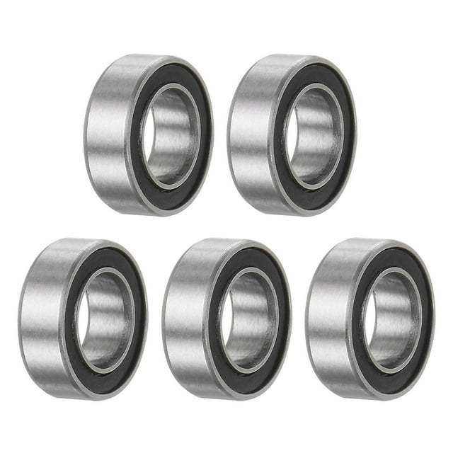 Unique Bargains 5 Paquets MR95-2RS Roulements à Billes à Gorge Profonde 5x9x3 mm Acier Chromé Roulement Miniature Double Étanchéité, P6 (ABEC 3)