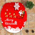 thumbnail image 4 of 3PCS Bath Rug Set Snowman Snowflake Print Decorative Toilet Rug Toilet Lid Cover for Christmas, 4 of 8