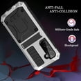 thumbnail image 6 of Compatible Samsung Galaxy S23 Plus Case Metal Silicone with Kickstand Built-in Screen Protector,Military Grade Shockproof Full Body Protection Metal Case for Galaxy S23 Plus Phone Case Silver, 6 of 14
