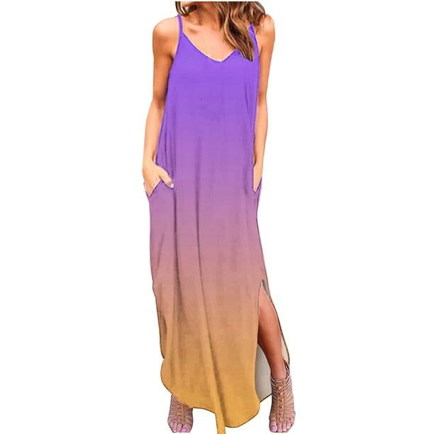 Elegante mujer Casual con cuello en V vestidos estampados verano sin mangas vestido de jersey OAVQHLG3B Store lin121212