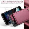 thumbnail image 2 of ShieldPlus for iPhone SE 3rd Gen & 2nd Gen, iPhone 8 & iPhonoe 7 Wallet Case with RFID Blocking Card Holder,Durable Kickstand Shockproof Phone Case for iPhone SE 2022 /2020 / iPhone 8/7 4.7",Winered, 2 of 7