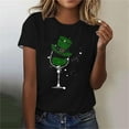 thumbnail image 3 of Mujeres Manga Corta de Verano Tops Impreso Sudadera Casual, Cuello Redondo Blusa Ligera para la Primavera Y el Verano, 3 of 4