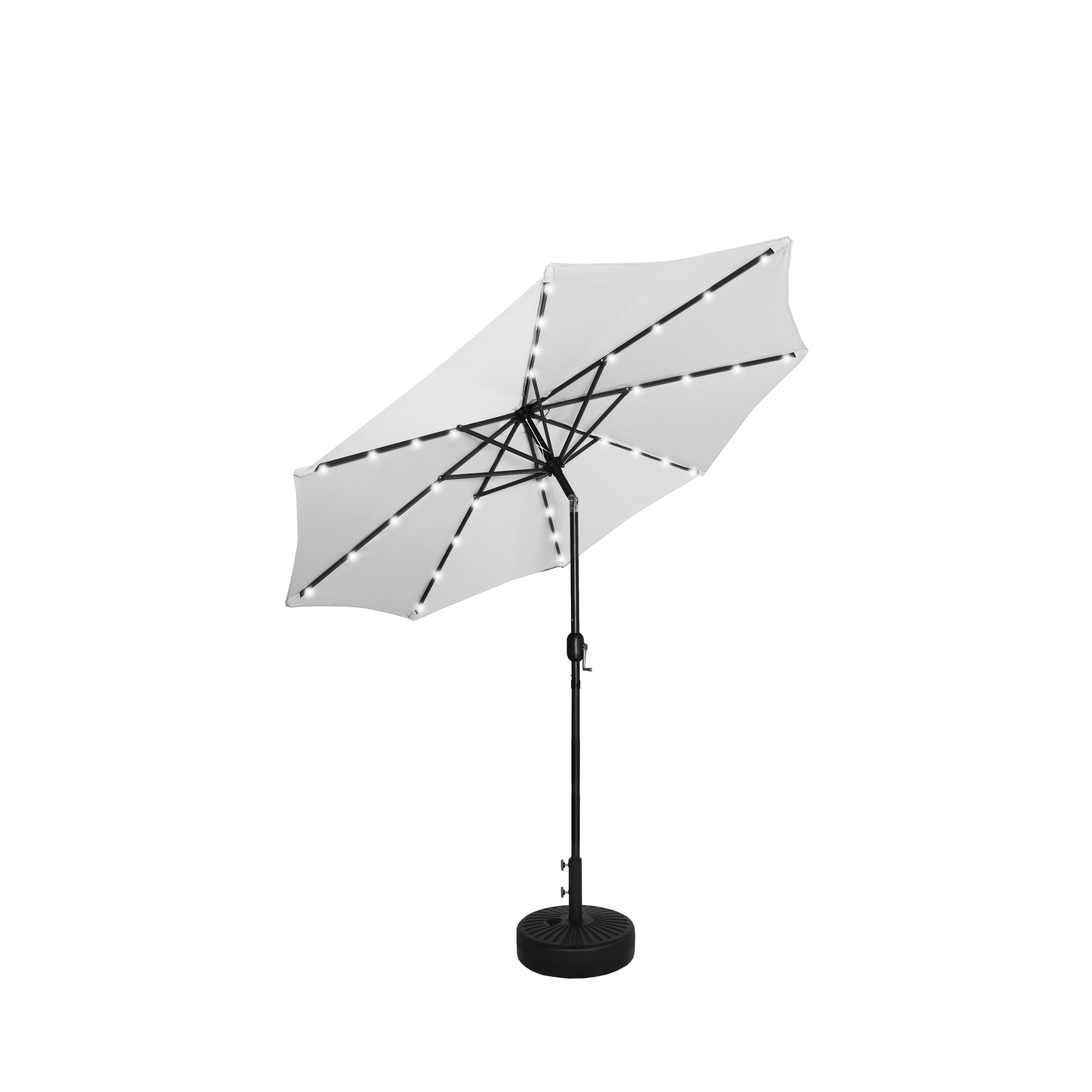 WestinTrends Cyrus 9 Ft Outdoor Patio Umbrella with Base Include, Solar