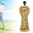 thumbnail image 3 of Funda protectora de madera para cabeza de golf duradera, regalo para golfistas, para hombres y mujeres UT amarillo, 3 of 9