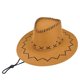 thumbnail image 1 of Sombreros de moda para hombre y mujer, con cordón decorativo, de gamuza, estilo vaquero occidental, sombrero de jazz, sombrero para mujer., 1 of 2