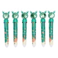 thumbnail image 2 of Regalo de Navidad, 6 piezas de bolígrafos navideños de colores con temática navideña, bolígrafos navideños con temática navideña, instalación sencilla, 2 of 12